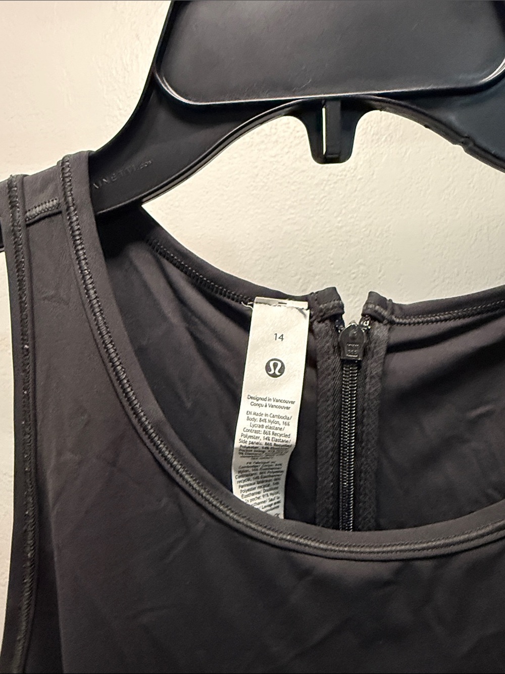 lululemon athletica Black Women's Dress/Skort Sz 14 athleisure pickleball sports - Picture 2 of 14